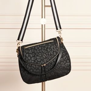 Stella & Dot Lady Boss Shoulder Bag with Stella Strap - animal print crossbody